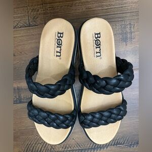Born Black Braided Sandals